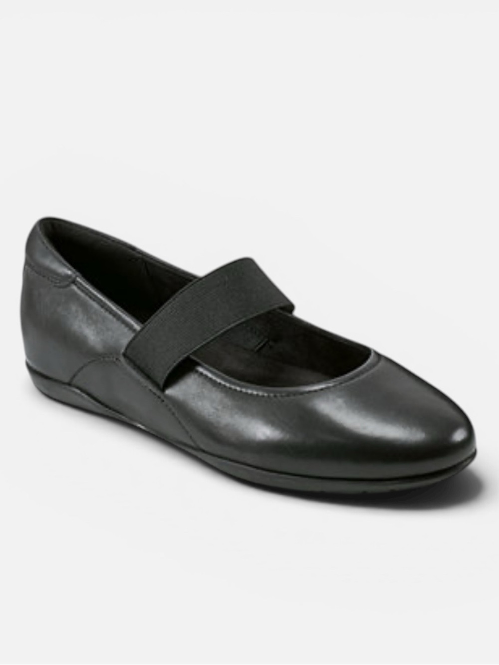 Rockport Aver Black Leather Mary Jane Ballet Flats Comfort Shoes 8.5
